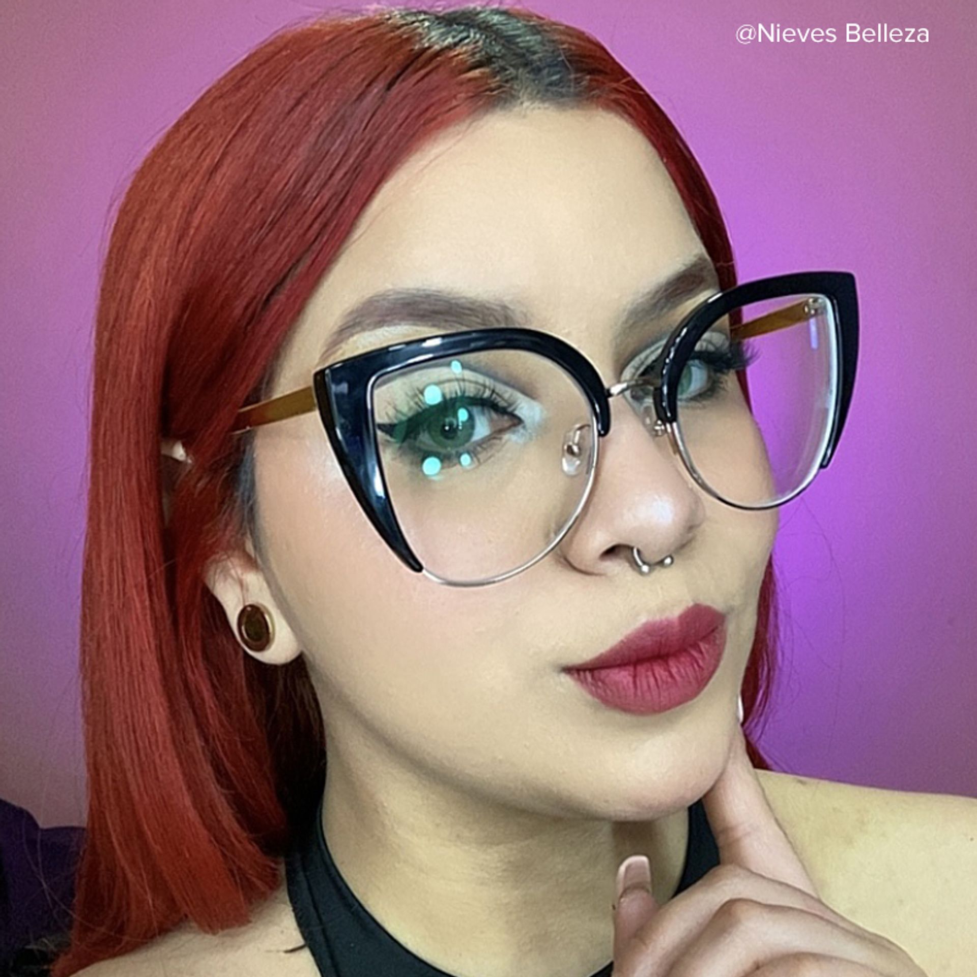 Brewer Cateye Black Frame Glasses | ZEELOOL UK6