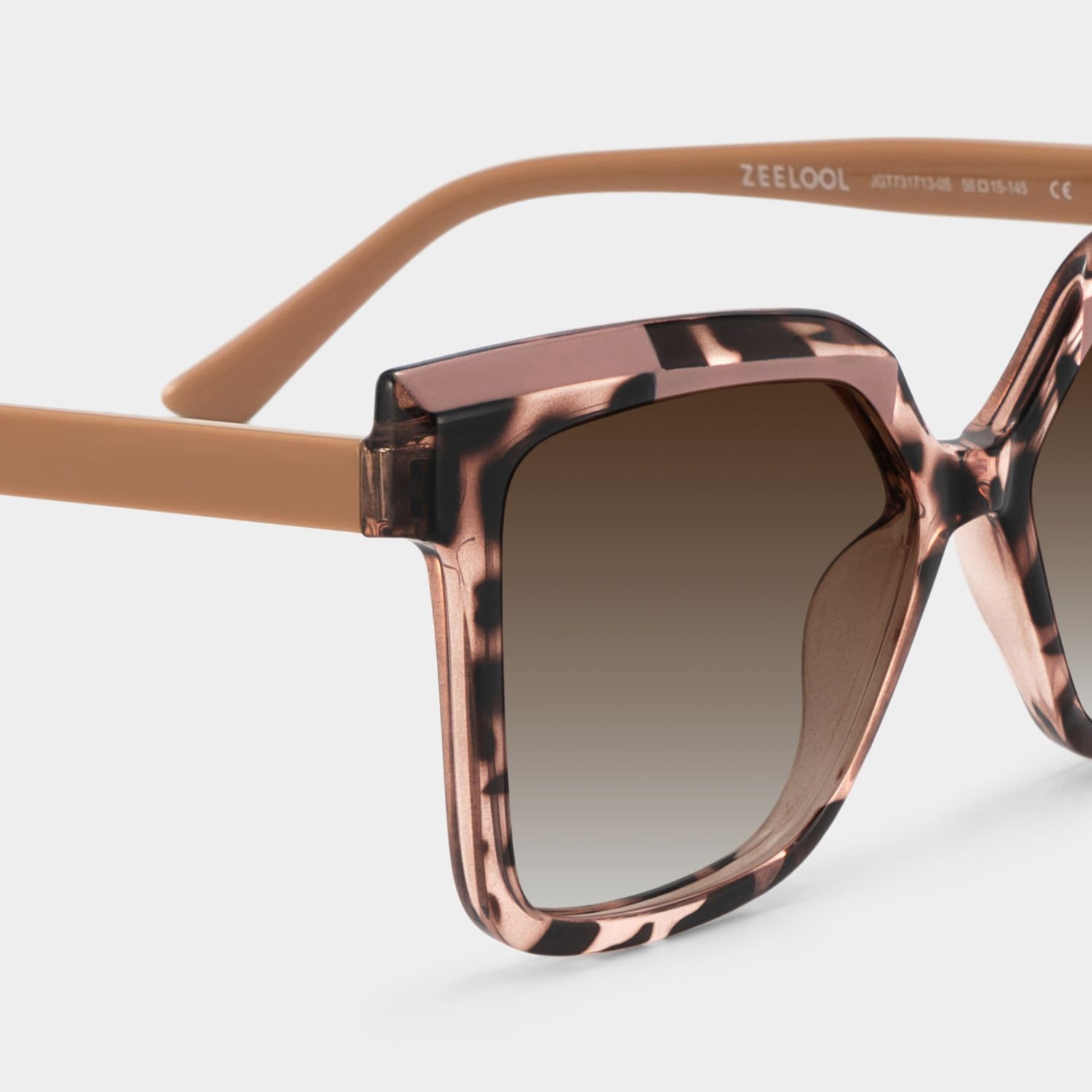 Square Eboney Tortoise Frame Glasses Deals -Zeelool Optical4