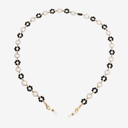 Simple Stylish Black White Flower Eyewear Chains1