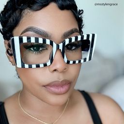 Mitia Black-White Rectangle Glasses5