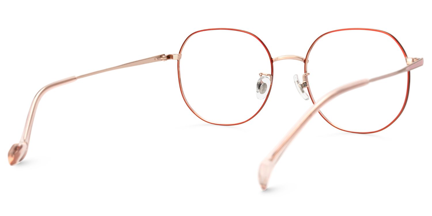 Qusay Round Pink Glasses | ZEELOOL UK3