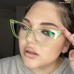 Yosef Cateye Green Glasses5