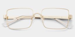 Gavin Rectangle Gold Glasses2