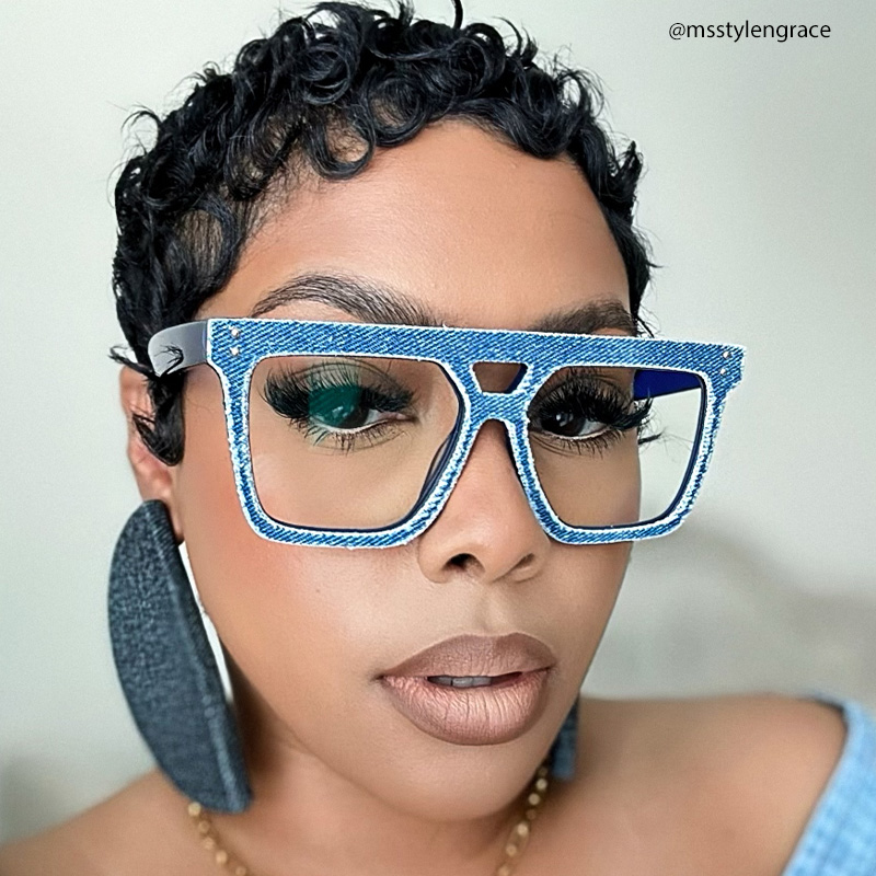 Rubin Denim Glasses, Blue Jean Frame Eyeglasses9