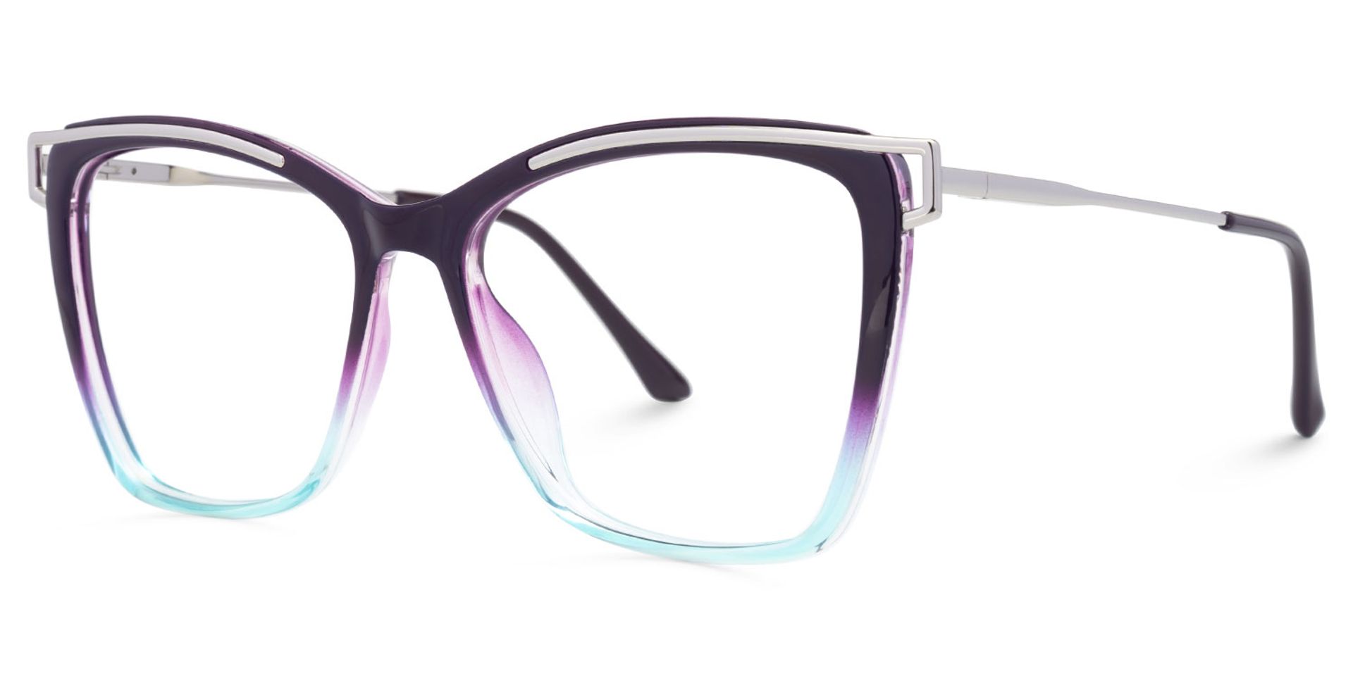 Square Krystle Purple-Blue Eyeglasses deals -Zeelool1