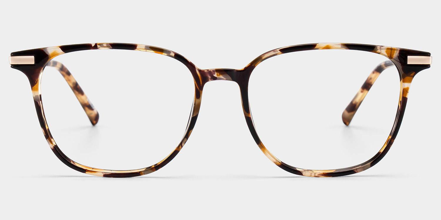 Florence Rectangular Tortoise Shell Eyeglass Frames for Women | ZEELOOL UK1