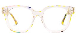 Jett Square Yellow Clear Glasses1