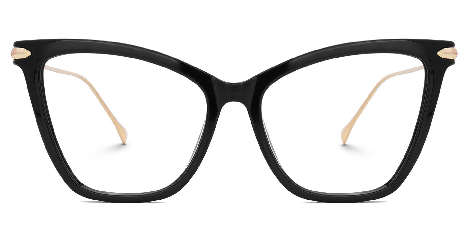 Hilary Butterfly Black Eyeglasses with Oversized Frames0