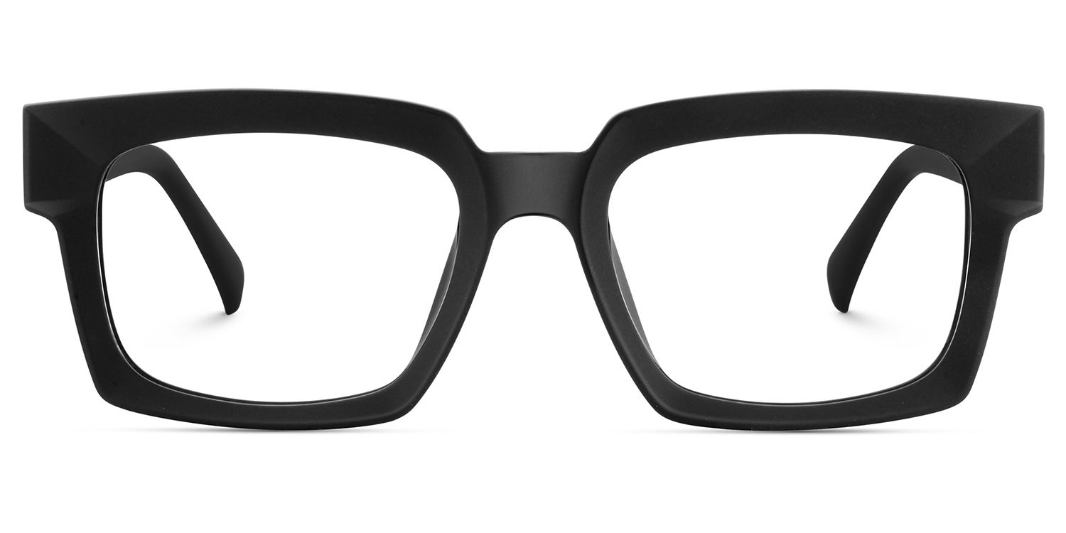 Amadeo TR90 Rectangle Black Frame Glasses | ZEELOOL UK1
