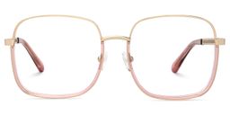 Perfecta Square Pink Glasses0