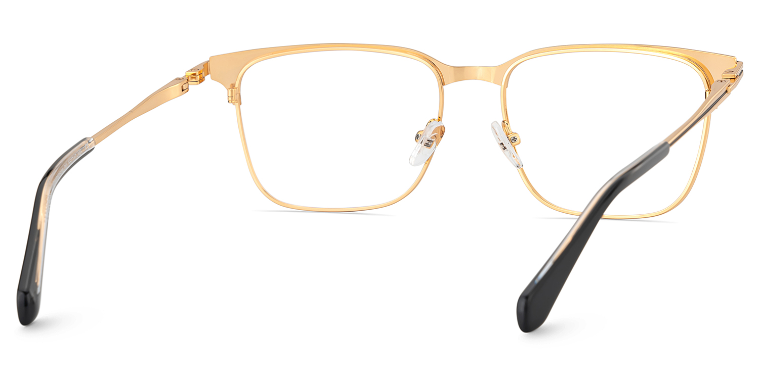 Marshall Gold Rectangle Prescription Glasses | ZEELOOL UK4