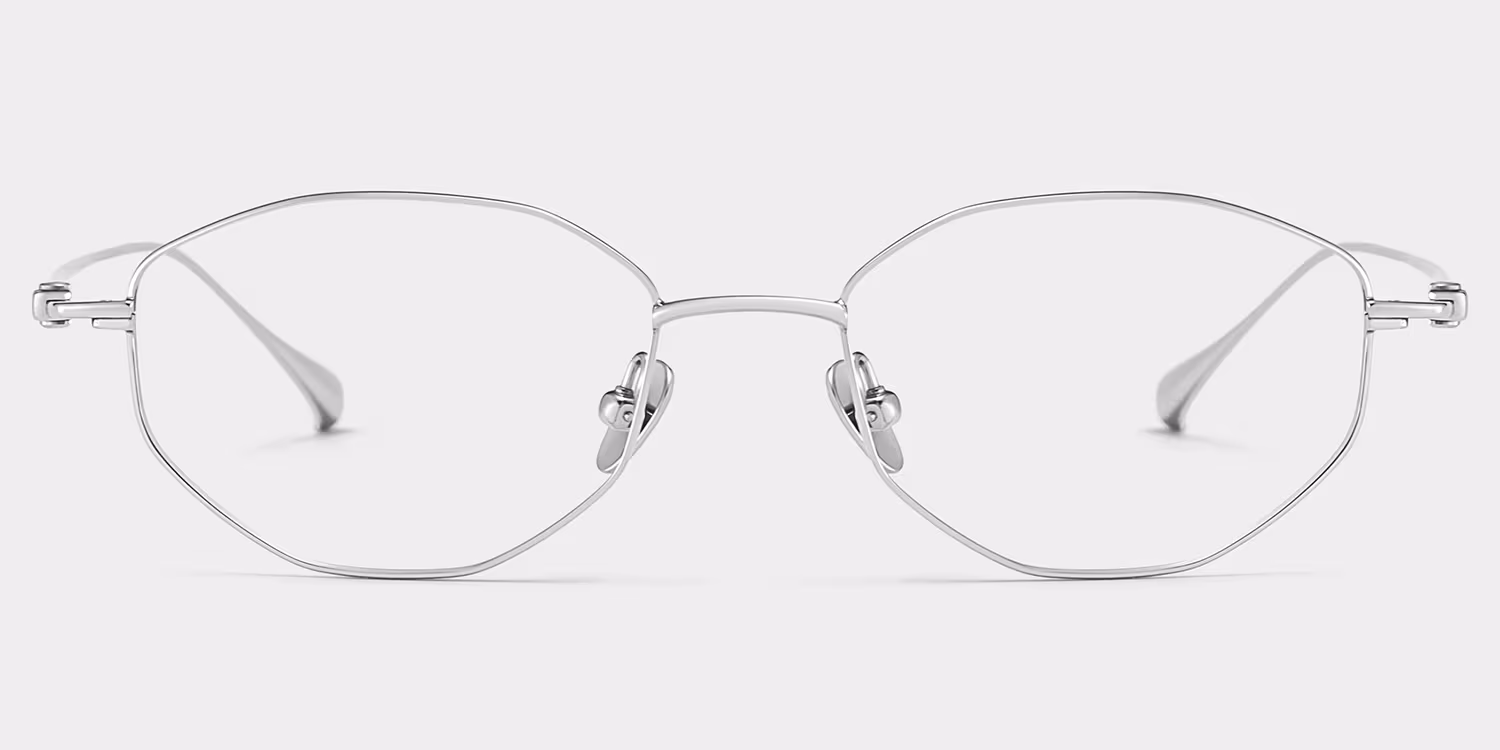 Everett Geometric Silver Glasses