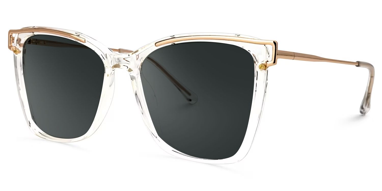 Krystle Square Clear Frame Sunglasses | ZEELOOL UK1