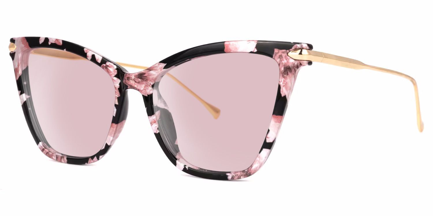 Hilary Butterfly Pink Floral Sunglasses | ZEELOOL UK1