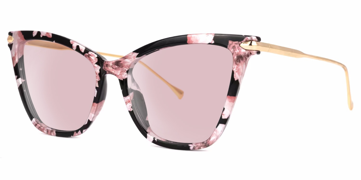 Hilary Butterfly Pink Floral Sunglasses