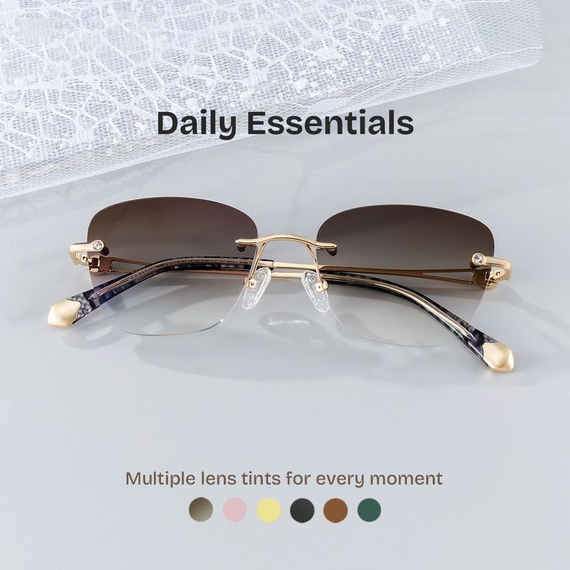 Seth Rectangle Gold Glasses