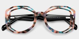 Bobbie Pink-Tortoise Oval Glasses1