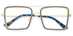 Diva Square Blue Glasses2