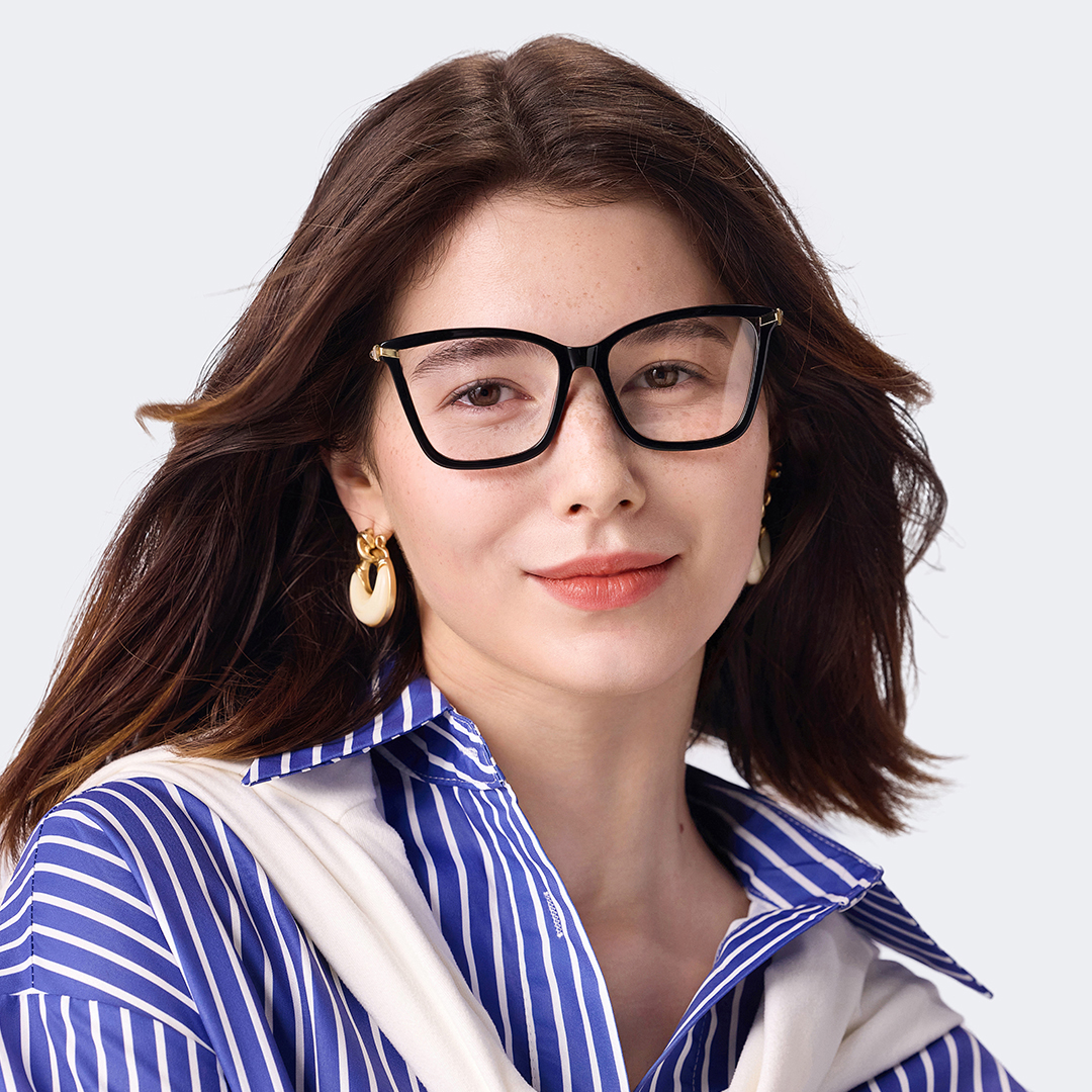 Stephens Cateye with Black Glasses Oversized Frames | ZEELOOL UK10