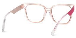 Dacarine Pink Gold Square Glasses5