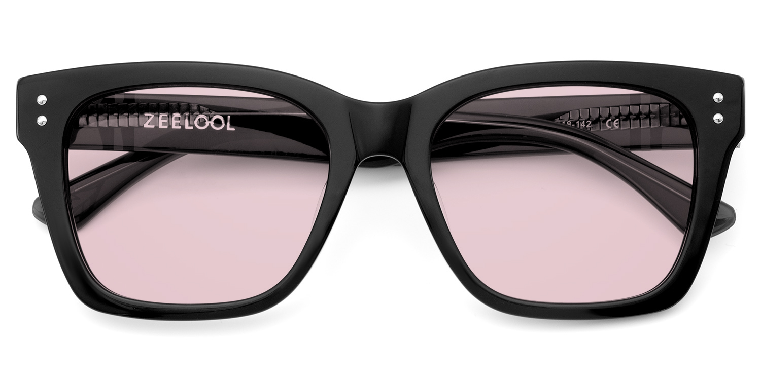 ZEELOOL Gaydeh Rectangle Black Sunglasses