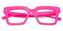 Gilberto Square Bright Pink Glasses2
