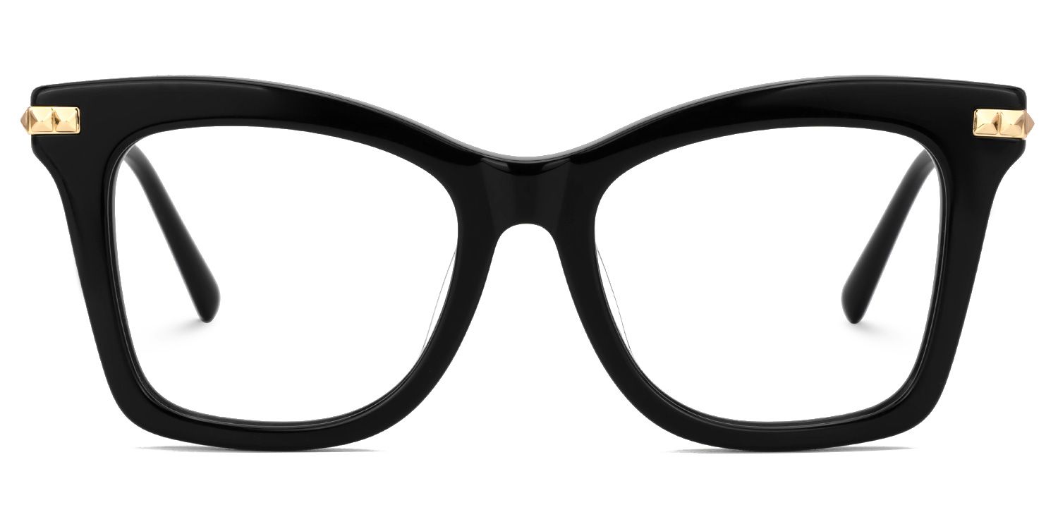 Alycia Designer Eyeglasses in Square Black Frame0