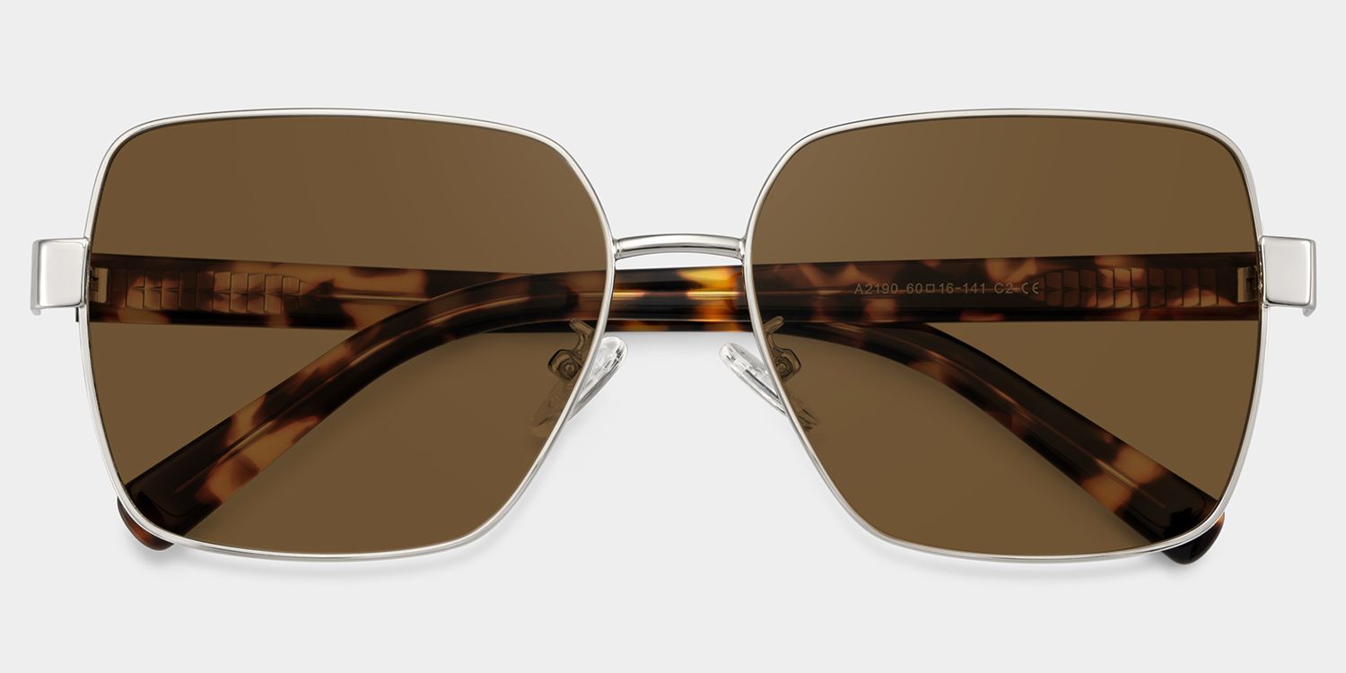 Sahara Square Brown Sunglasses for Women & Men | ZEELOOL UK2