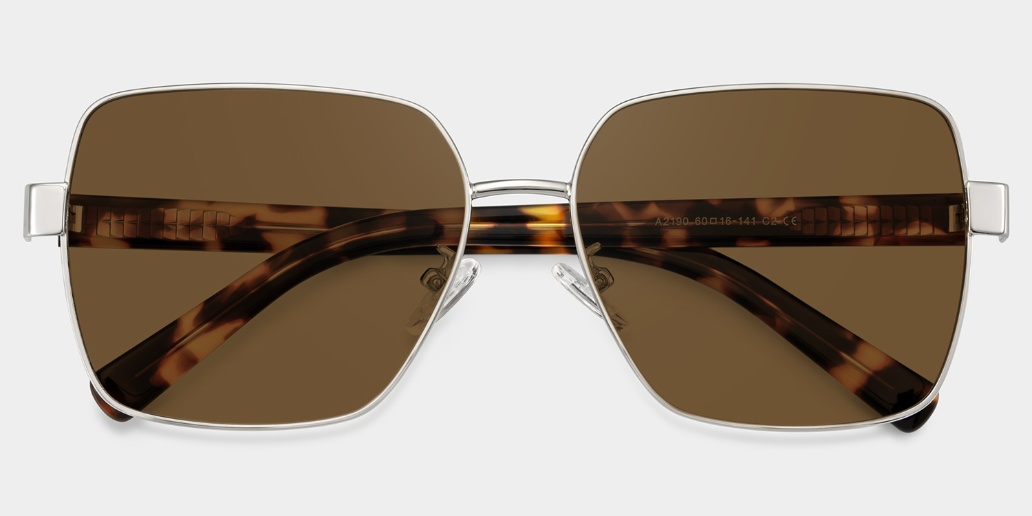 Sahara brown Frame Polarized Sunglasses with square Style Online | ZEELOOL UK2