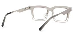 Evan Rectangle Silver Glasses4