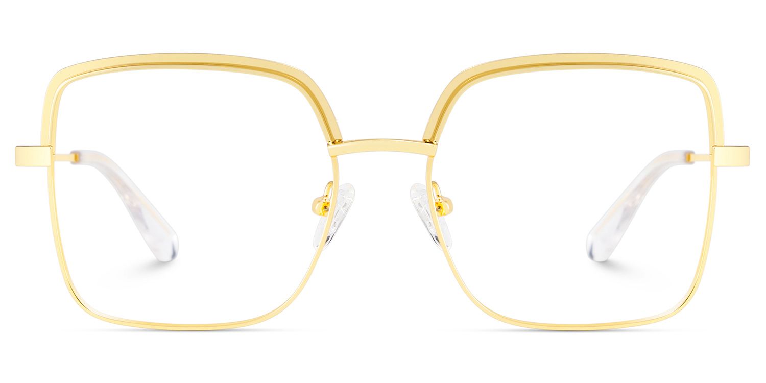 Square Large Metal Glasses Frames- Karan Glasses0