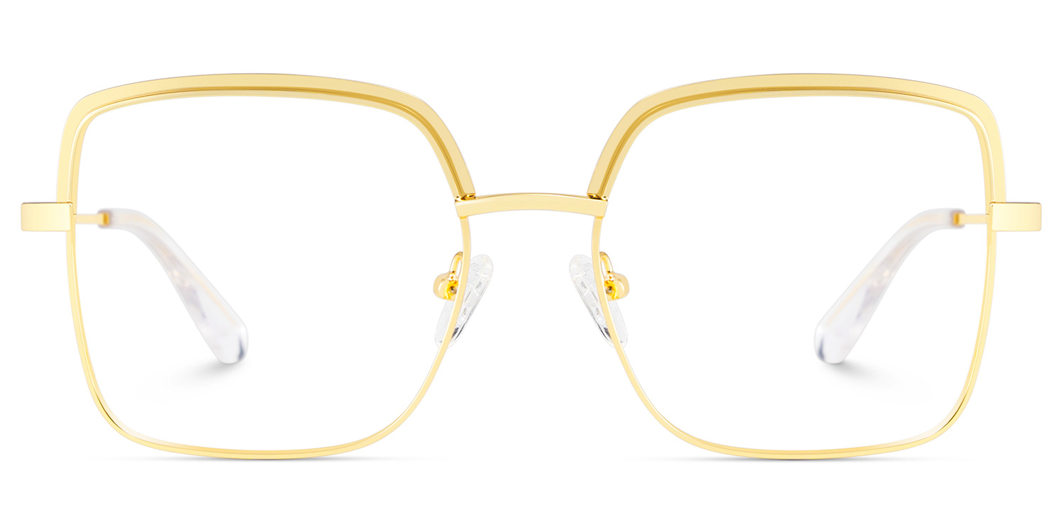 Karan Square Gold Glasses0