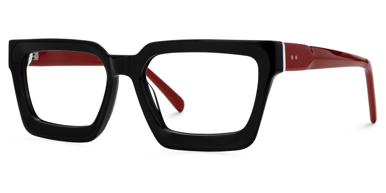 Black Frame Rectangle Glasses For Men3