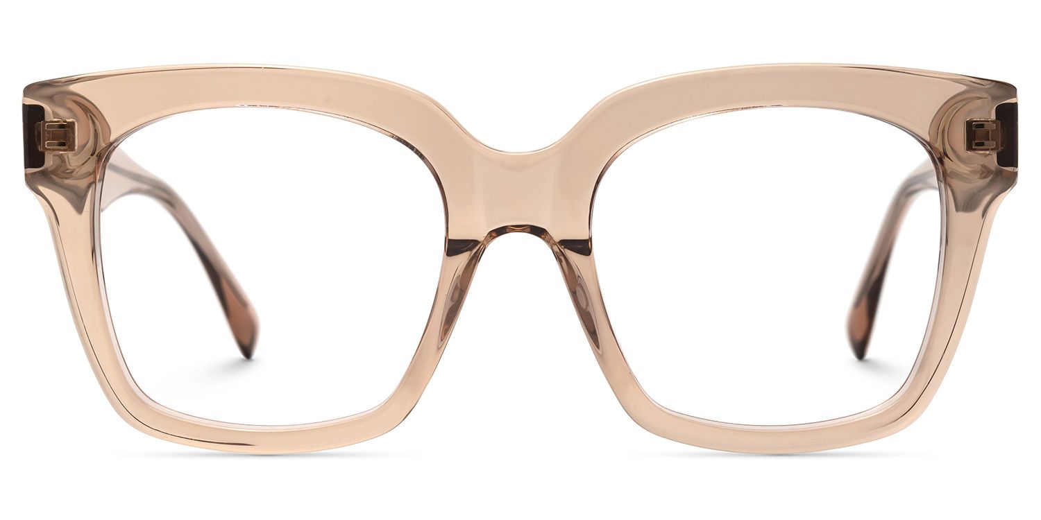 Affordable Beige Trendy Glasses Willard Square Glasses | ZEELOOL UK0