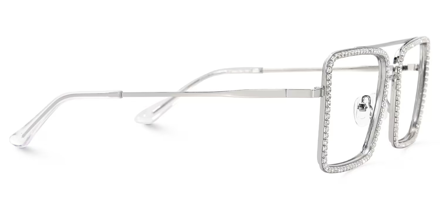 Diva Square Silver Glasses4
