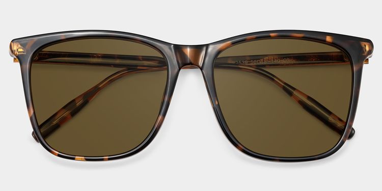Malika Square Tortoise Polarized Sunglasses