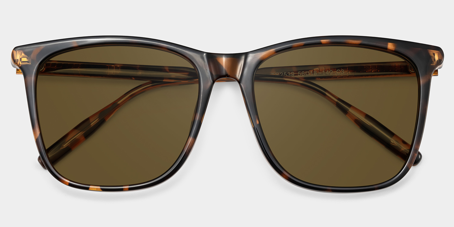 Malika Square Tortoise Polarized Sunglasses