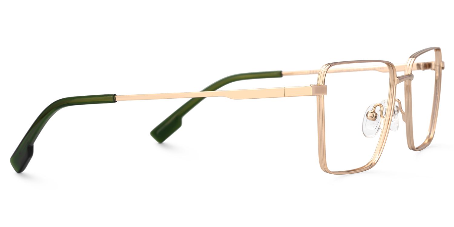 Square Frame Glasses With Metal Material2