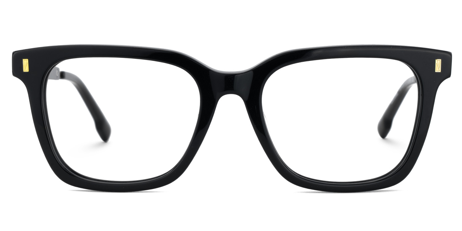 Charlton Rectangle Black Glasses1