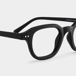 Amber Square Black Glasses5