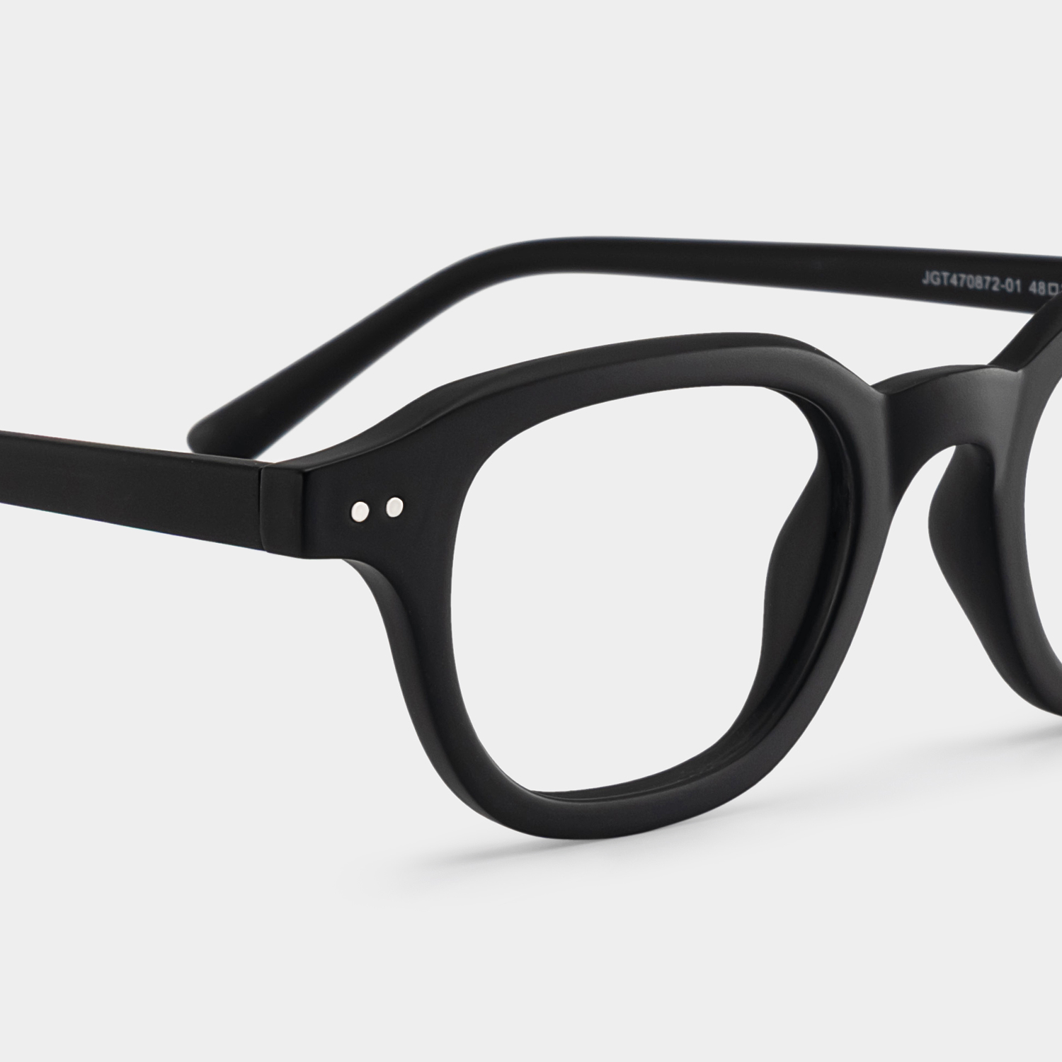 Amber Square Black Glasses5