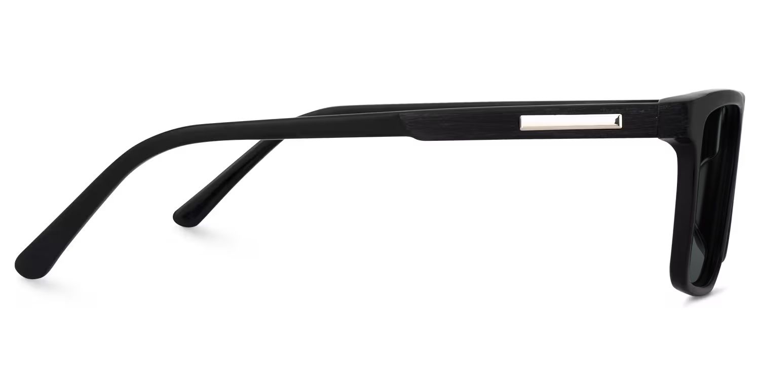 Daniel Rectangle Black Sunglasses | ZEELOOL UK2