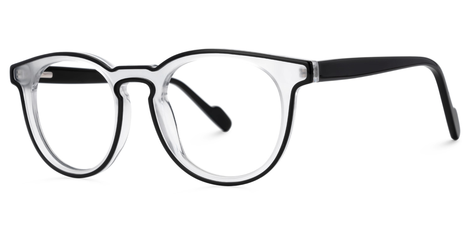 Suzette Eyeglasses in Round Two-Tone Frame | ZEELOOL UK1