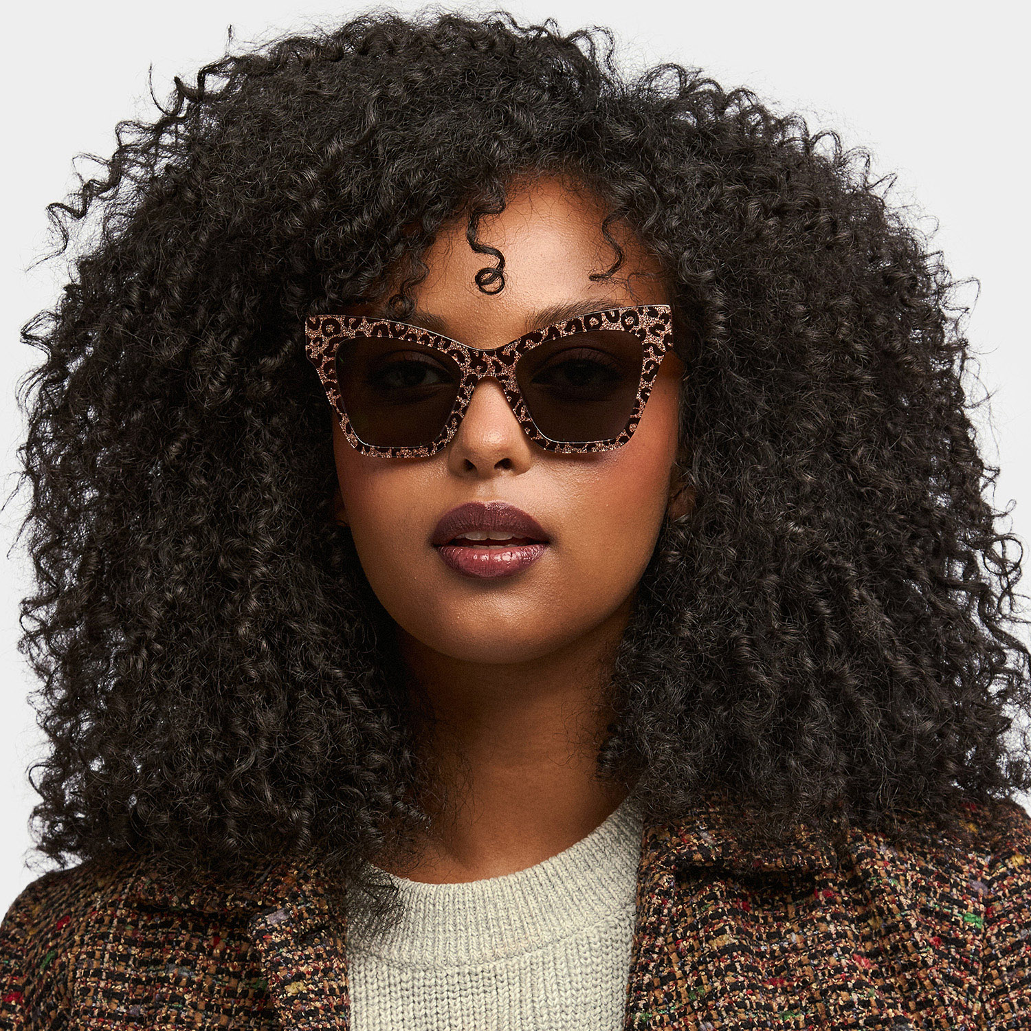 ZEELOOL Ansyah Cateye Leopard Glasses
