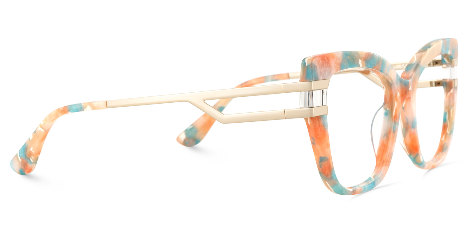 Kieran Eyeglasses in Rectangle Multicolor Frame | ZEELOOL UK4