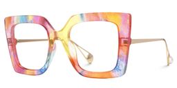 Qatar Multicolor Square Glasses1