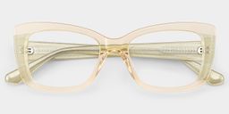 Leona Rectangle Gold Glasses1
