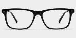 Eleanor Rectangle Black Glasses1