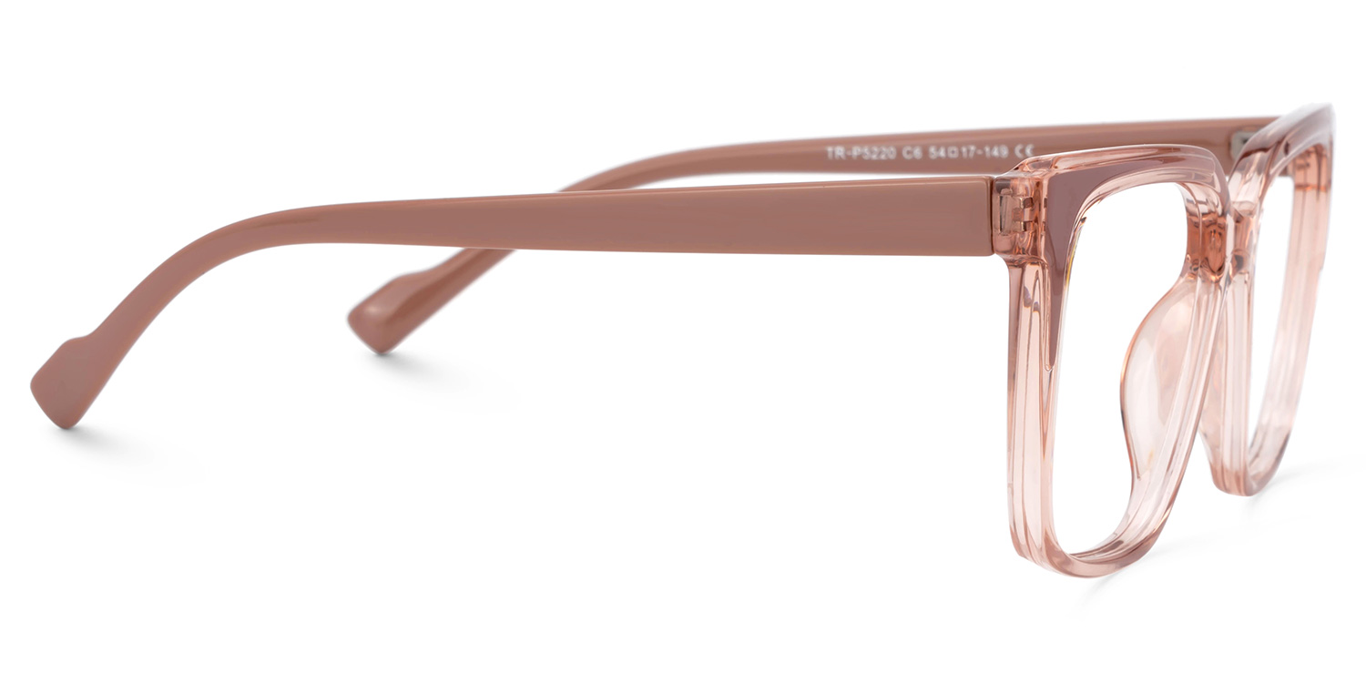 Dory TR90 Square Pink Frame Glasses | ZEELOOL UK2