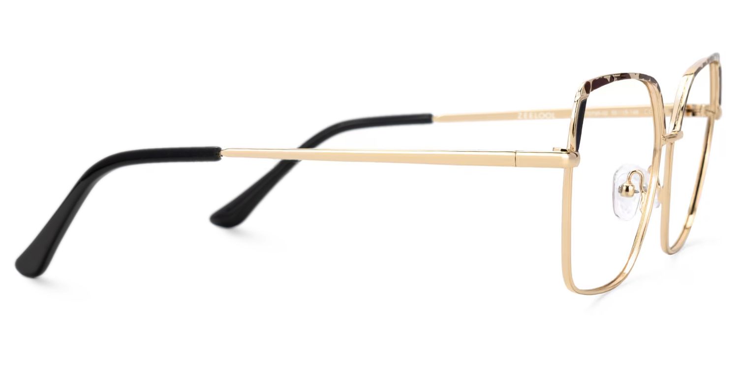 Shayla Metal Square Tortoise Frame Glasses | ZEELOOL UK2